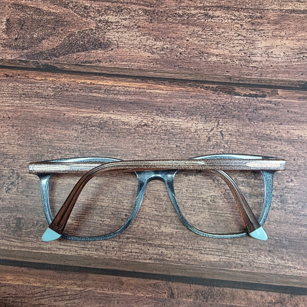 Adin Thomas Europa AT-436 C2 Blue Copper Glitter Glasses Frames 51-18-140 - Picture 8 of 9